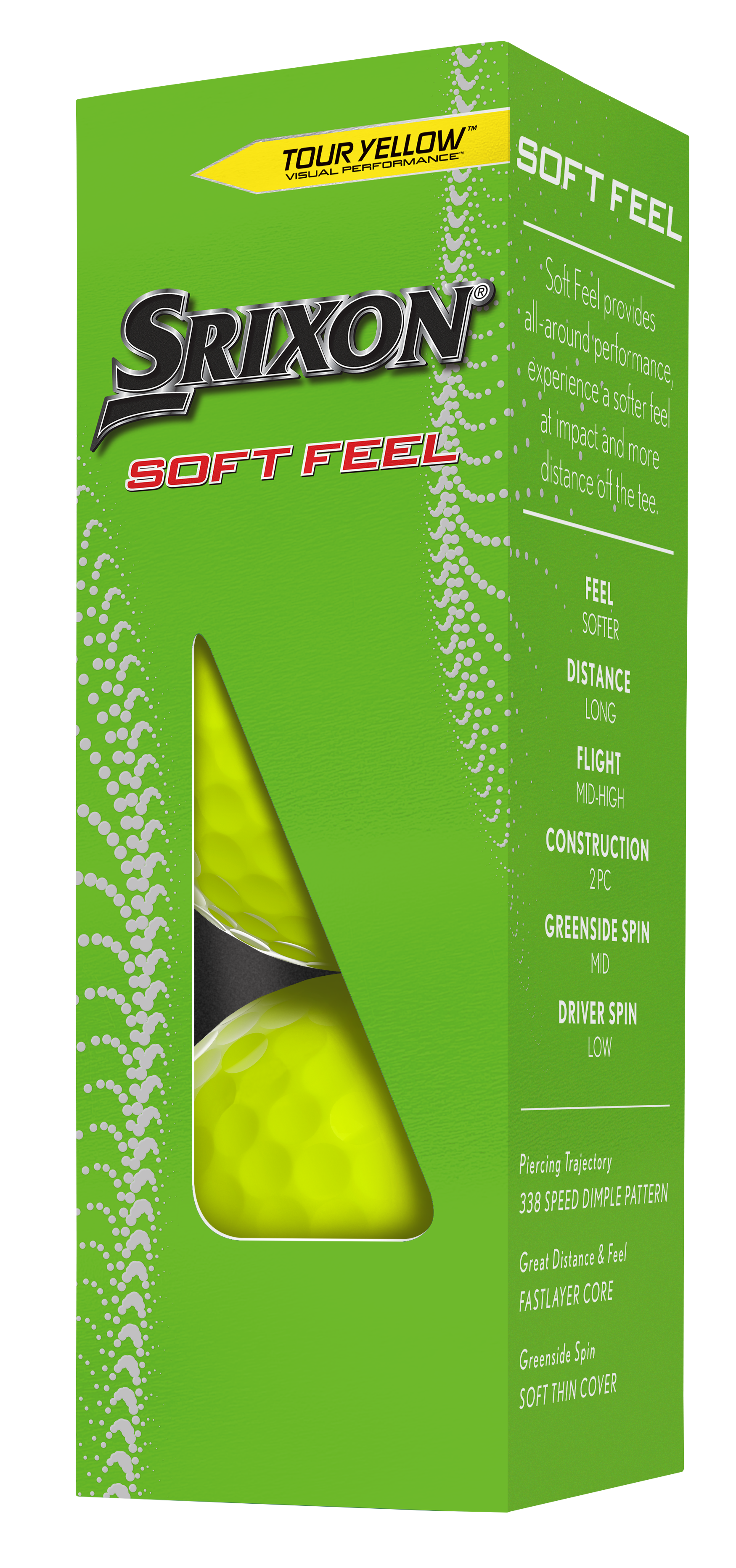 Srixon Feel Yellow 3 Ball Sleeve