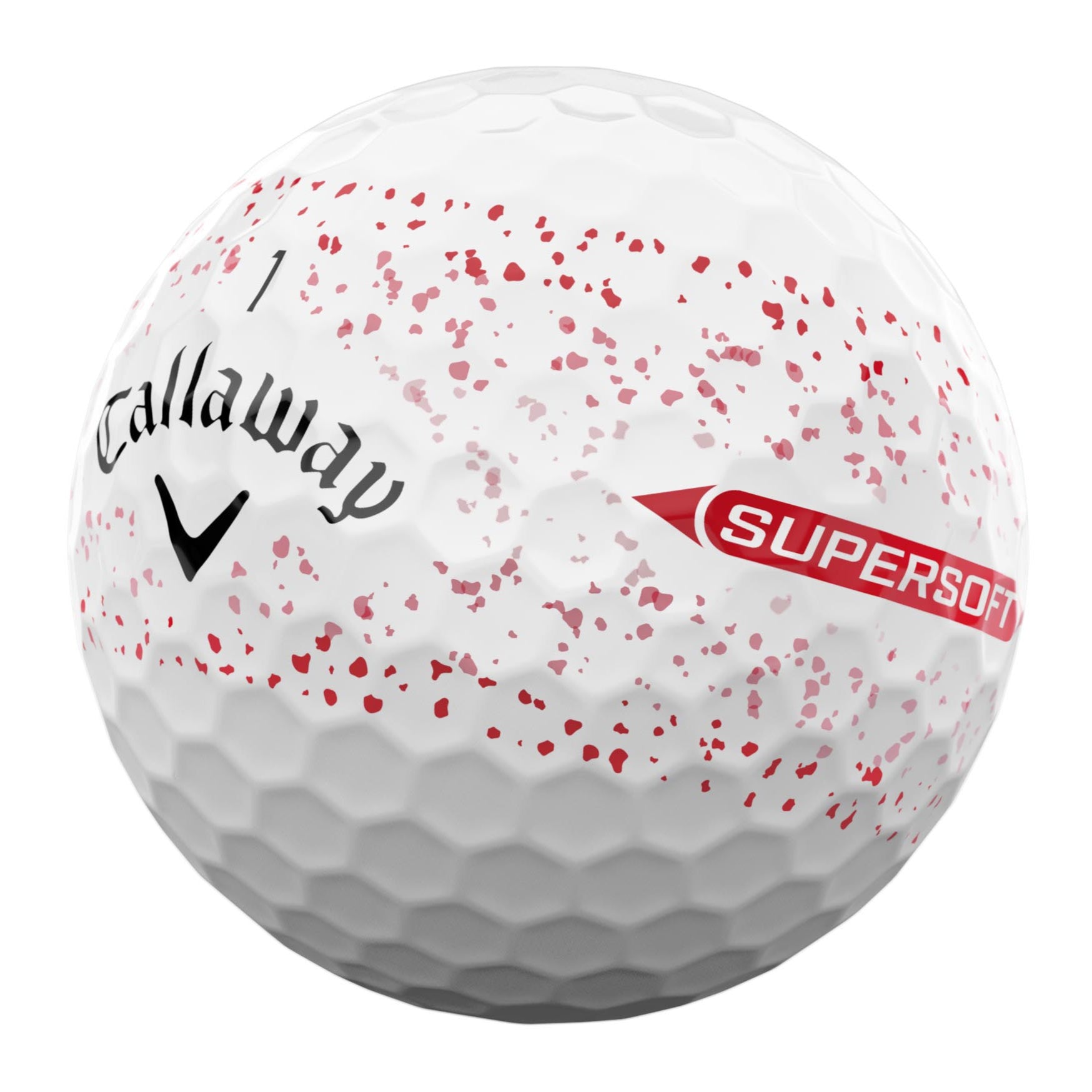 Callaway Supersoft Splatter Red Golf Balls