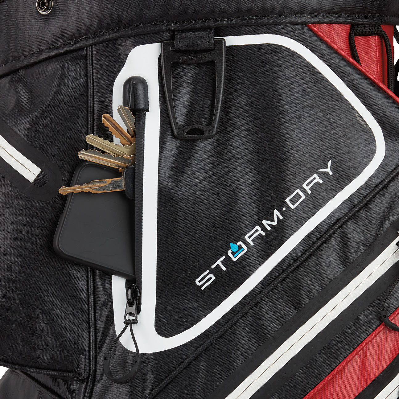 Taylormade Storm Dry Cart Bag - Red/Black