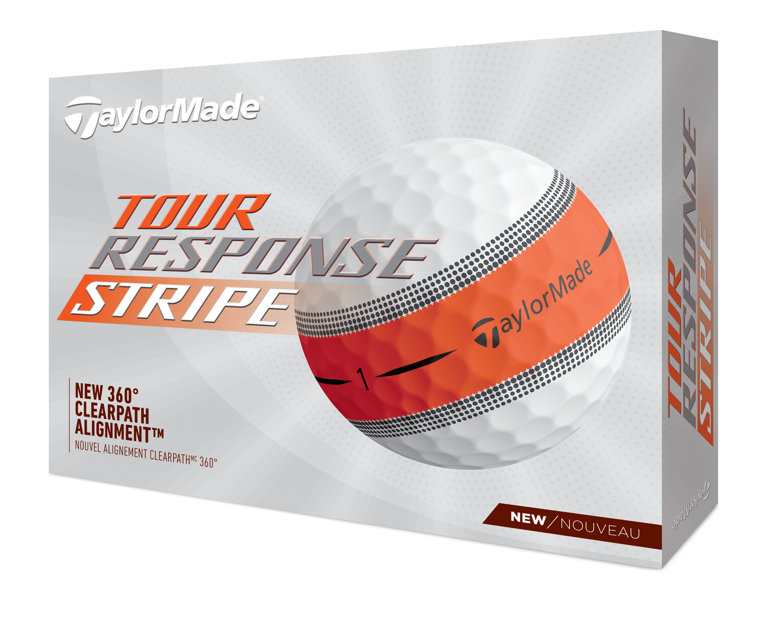 TaylorMade Tour Response Stripe Orange Golf Balls