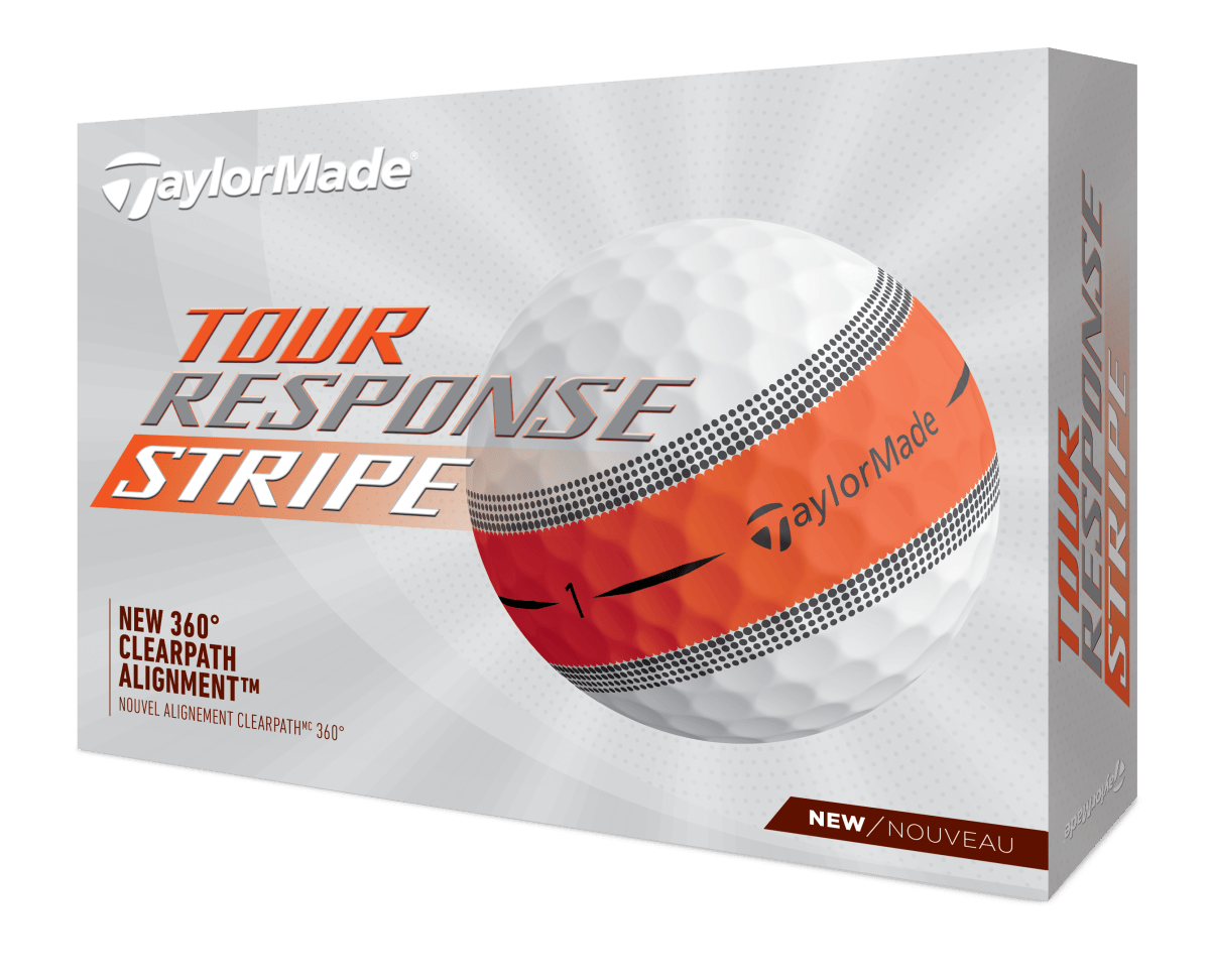 TaylorMade Tour Response Stripe Orange Golf Balls - TaylorMade
