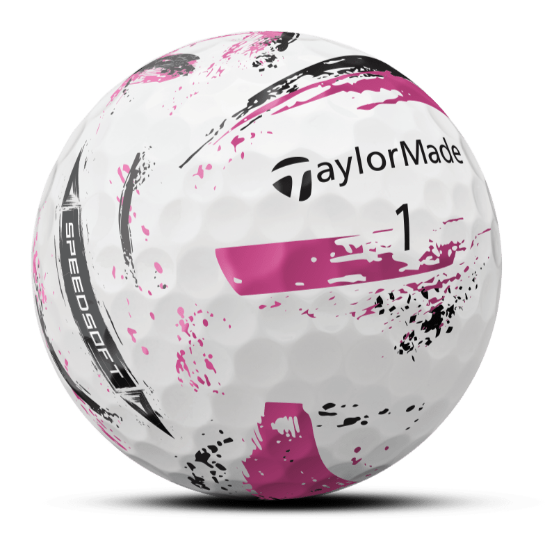 TaylorMade Speedsoft Ink Pink Golf Balls (3 Ball Sleeve) - TaylorMade