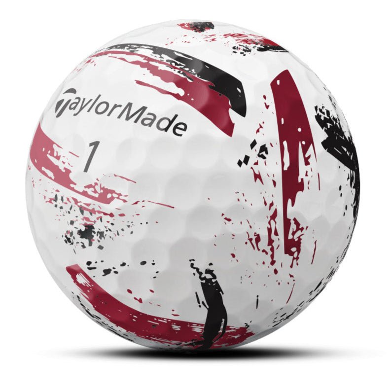 TaylorMade Speed Soft Ink Red Golf Balls (3 Ball Sleeve) - TaylorMade
