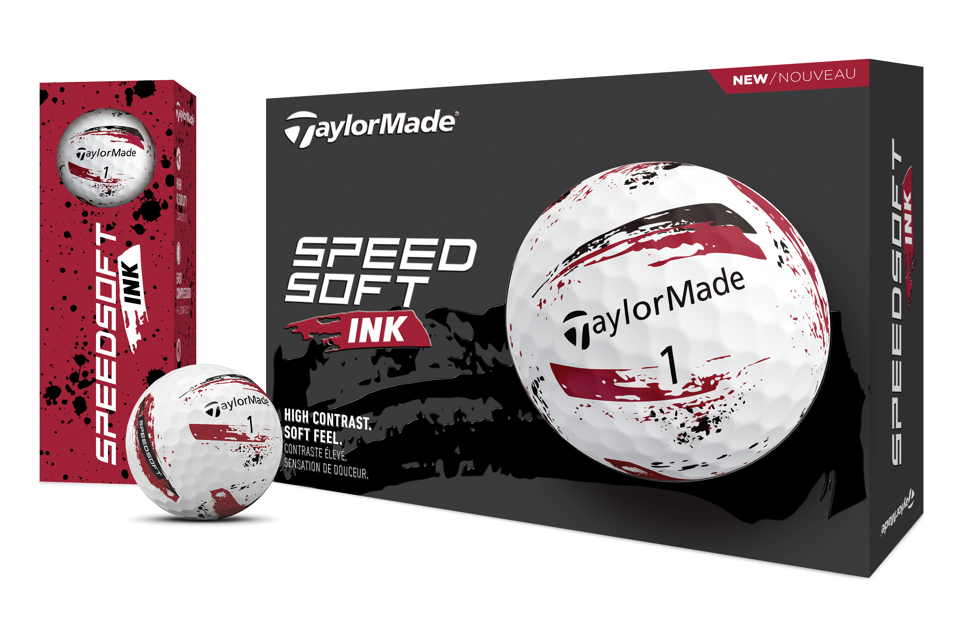 TaylorMade Speedsoft Ink Red Dozen Pack