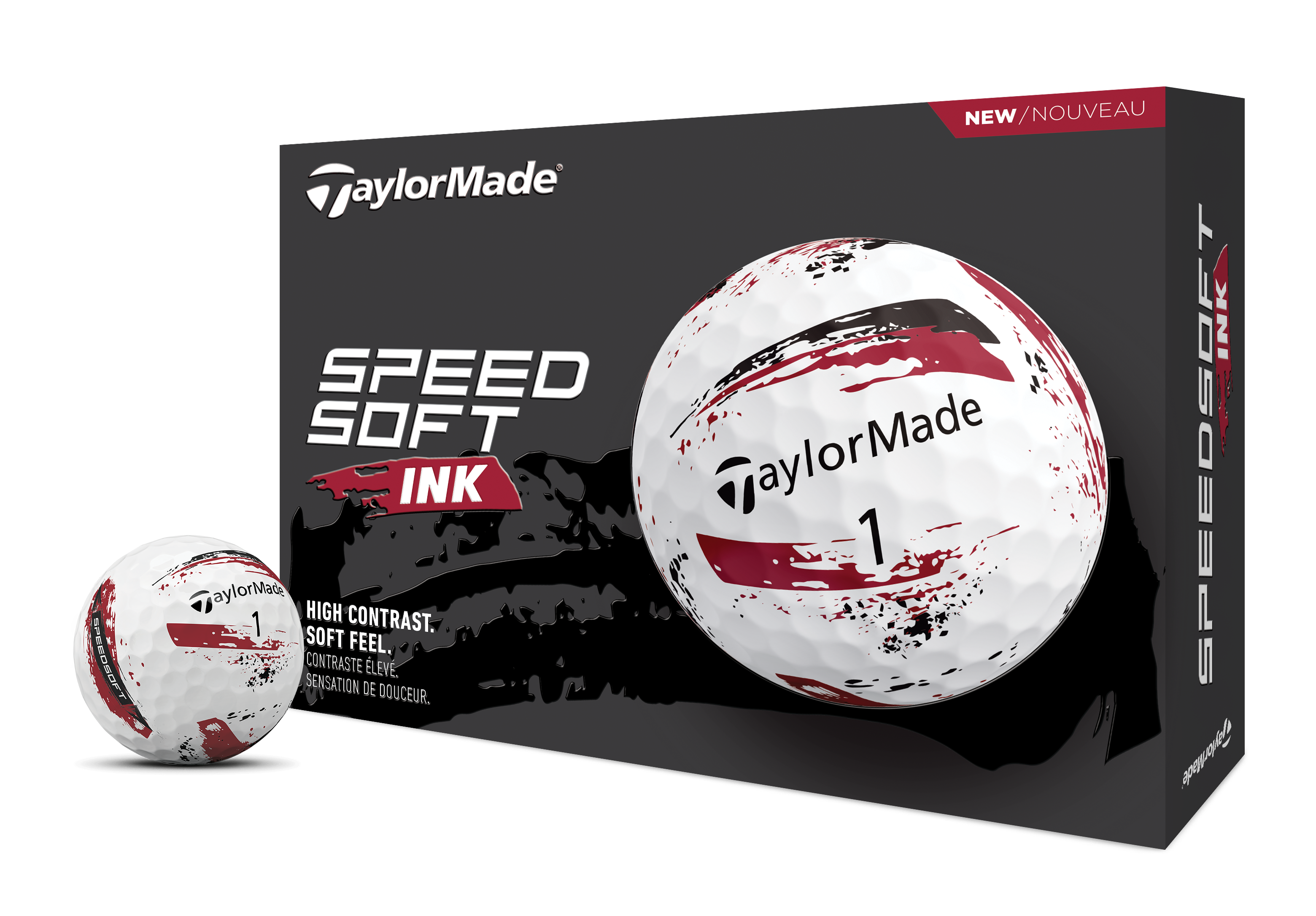 TaylorMade Speedsoft Ink Red Dozen Pack