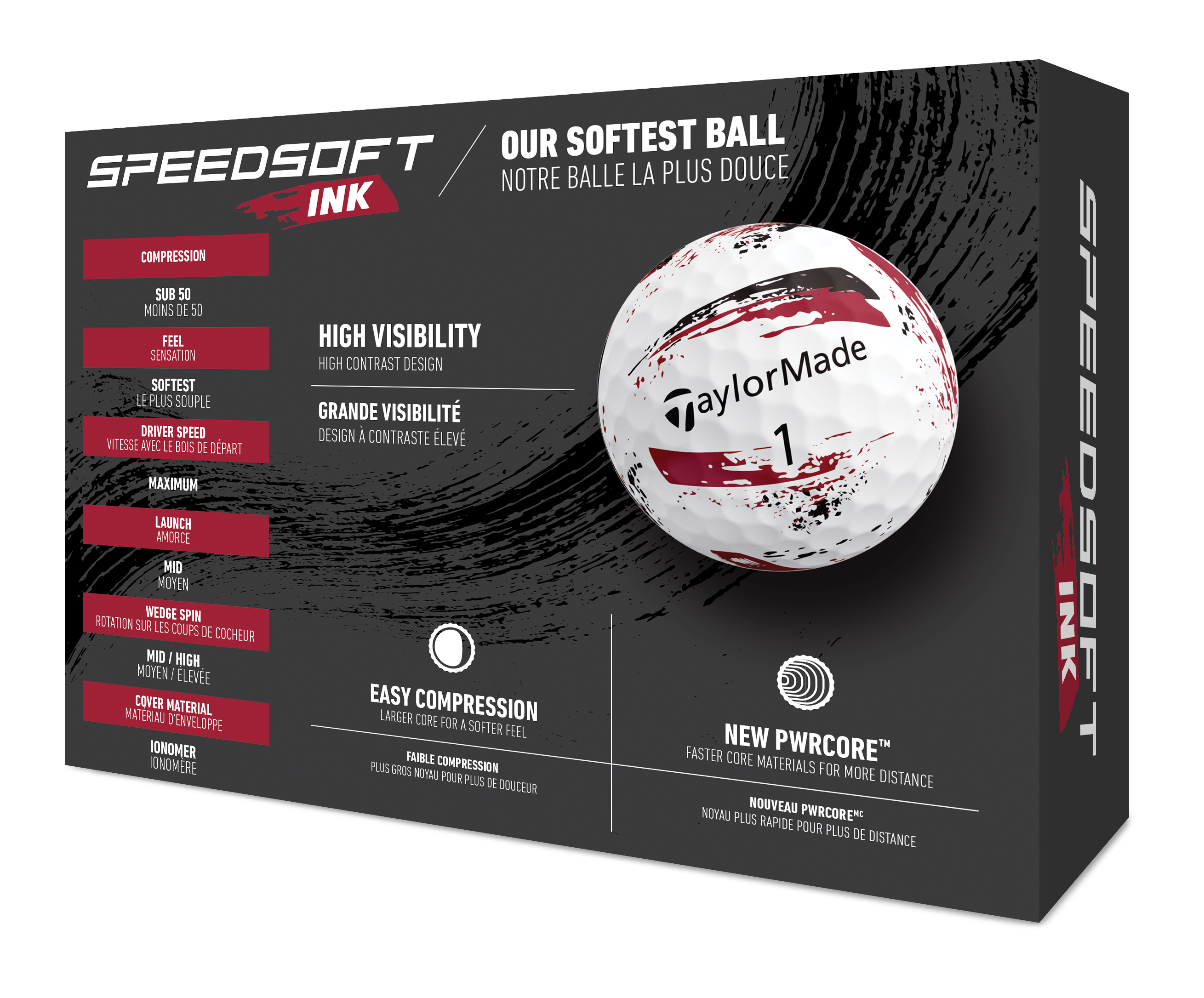 TaylorMade Speedsoft Ink Red Dozen Pack