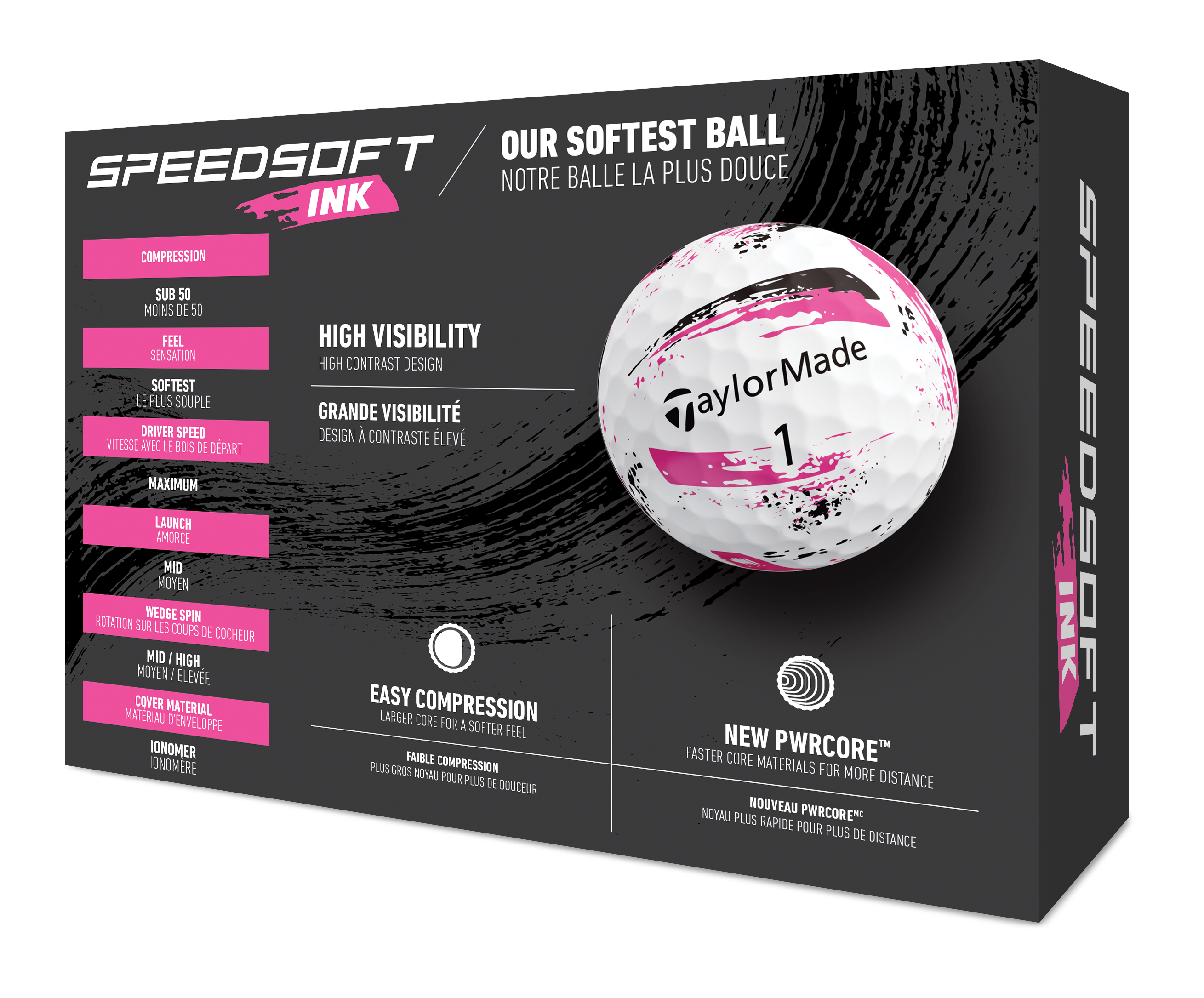TaylorMade Speedsoft Ink Pink Dozen Pack