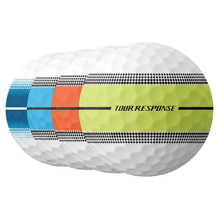 TaylorMade Tour Response Stripe Golf Balls - Neon Multi - 12 Pack - TaylorMade