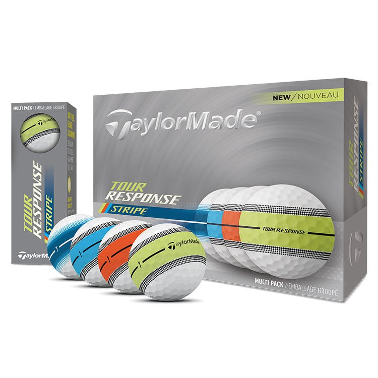 TaylorMade Tour Response Stripe Golf Balls - Neon Multi - 12 Pack - TaylorMade