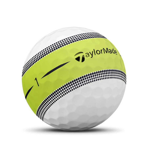 TaylorMade Tour Response Stripe Golf Balls Yellow (3 Ball Sleeve)