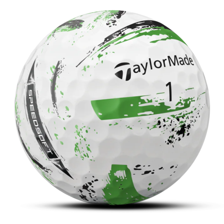 TaylorMade Speedsoft Ink Green Golf Balls (3 Ball Sleeve)