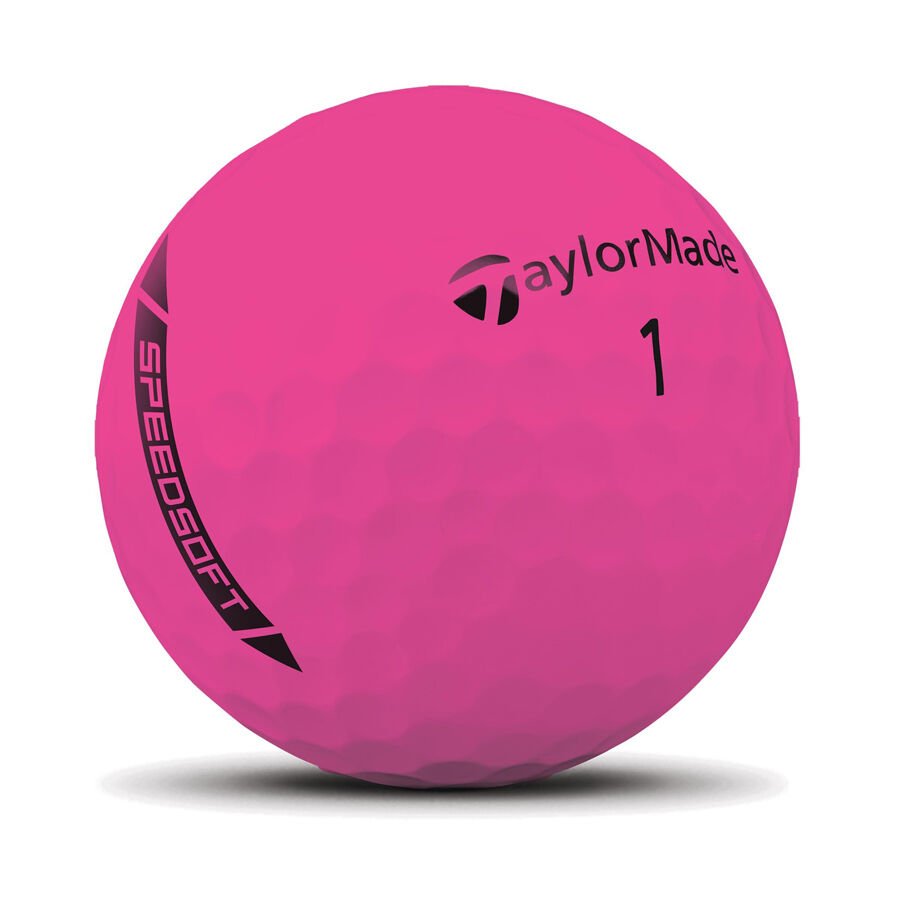 Taylormade SpeedSoft Hi Vis Pink Golf Balls (3 Ball Sleeve) - TaylorMade