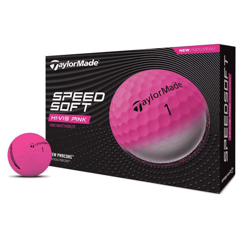 Taylormade SpeedSoft Hi Vis Pink Golf Balls - TaylorMade