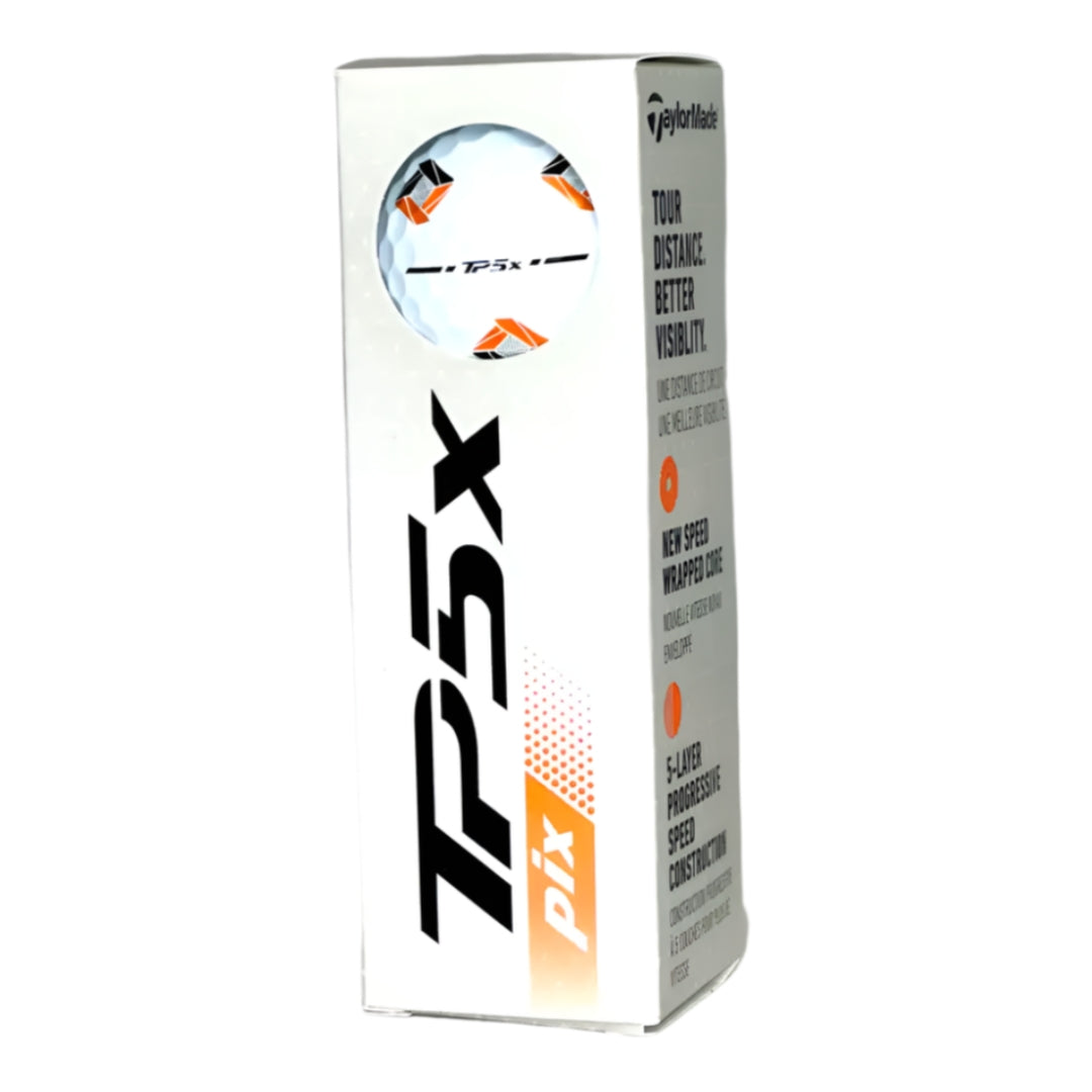 TaylorMade TP5x Pix Golf Balls (3 Ball Sleeve)