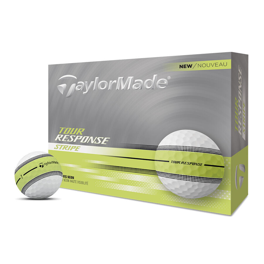 Taylormade Tour Response Stripe Neon Yellow Golf Balls