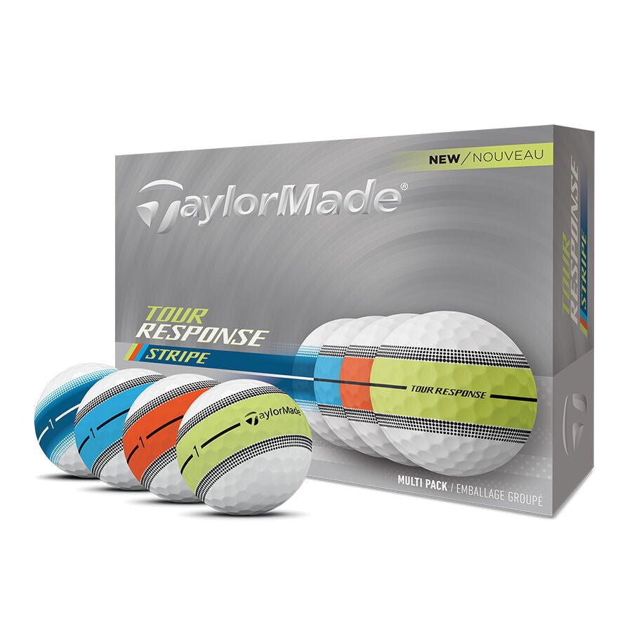 Taylormade Tour Resonse Stripe Neon Multi Golf Balls - TaylorMade