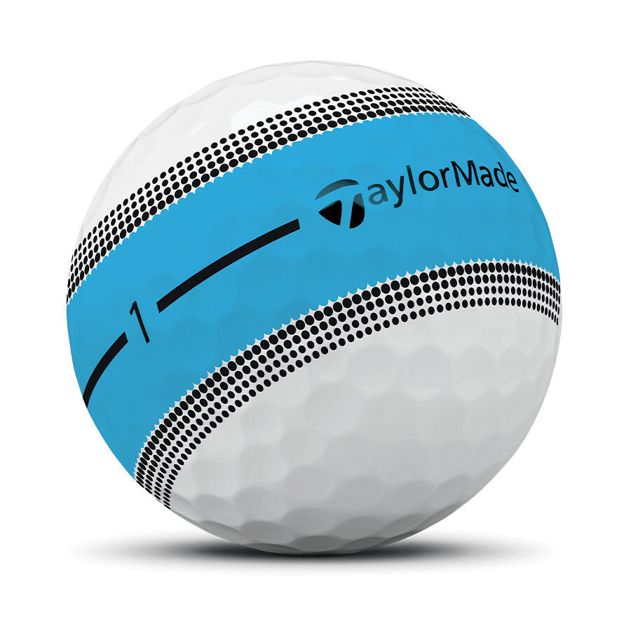 Taylormade Tour Resonse Stripe Neon Blue Golf Balls (3 Ball Sleeve)