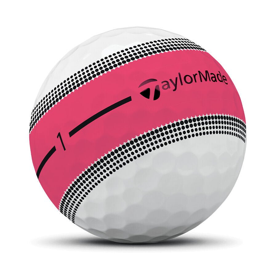 Taylormade Tour Resonse Stripe Neon Pink Golf Balls (3 Ball Sleeve) - TaylorMade