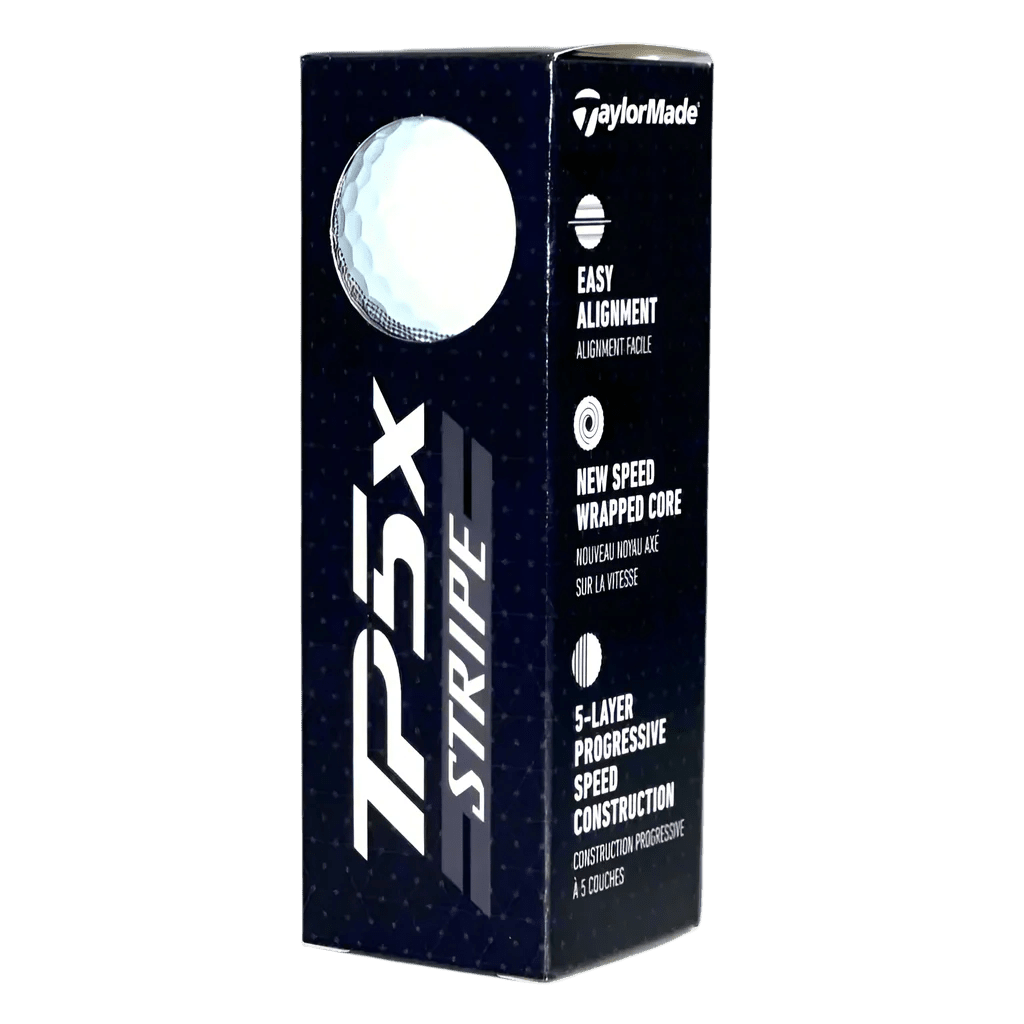 TaylorMade TP5x Stripe Golf Balls (3 Ball Sleeve)