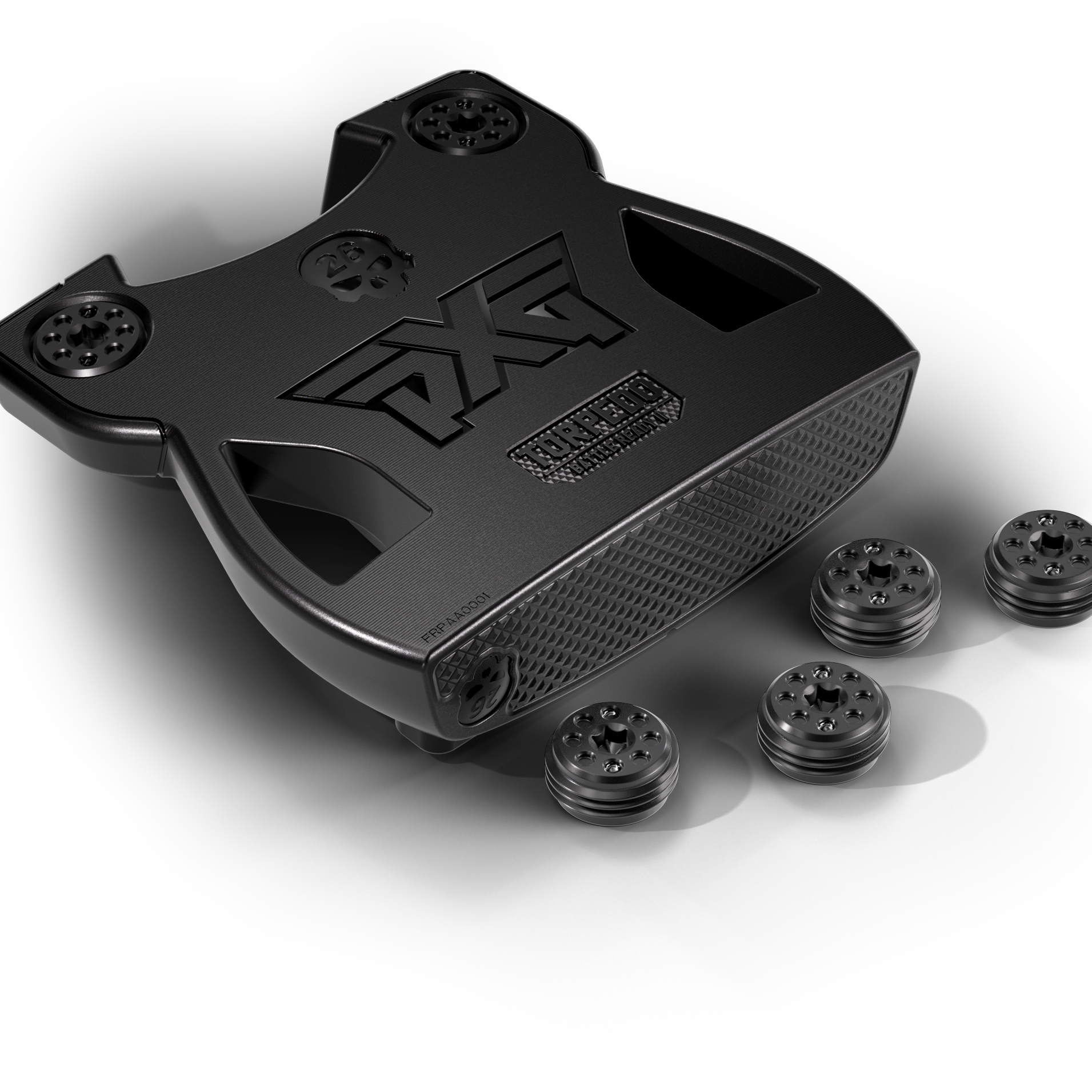 Black putter with 'PXG' branding on a white background
