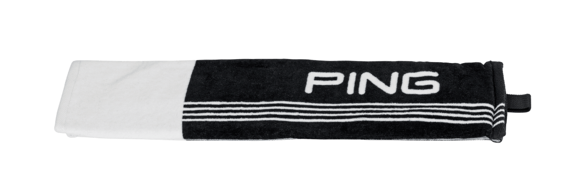 Ping Tri Fold Golf Towel - Black/White - Ping