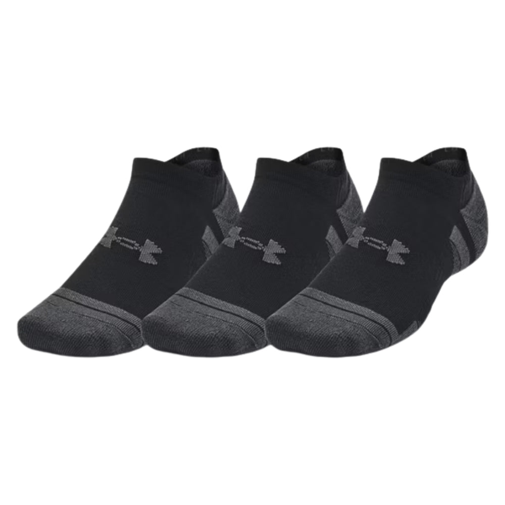 Under Amour Performance Tech Unisex 3-Pack No Show Socks - Black