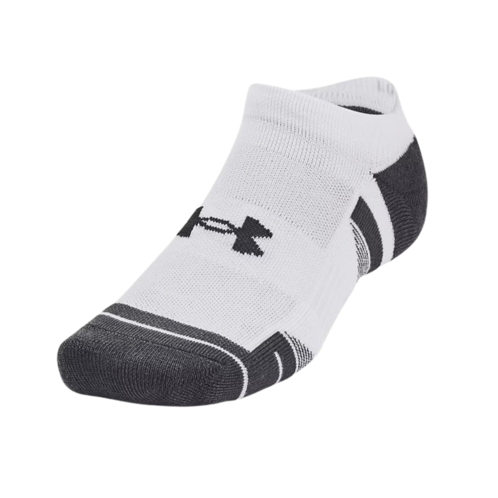 Under Amour Performance Tech Unisex 3-Pack No Show Socks - White