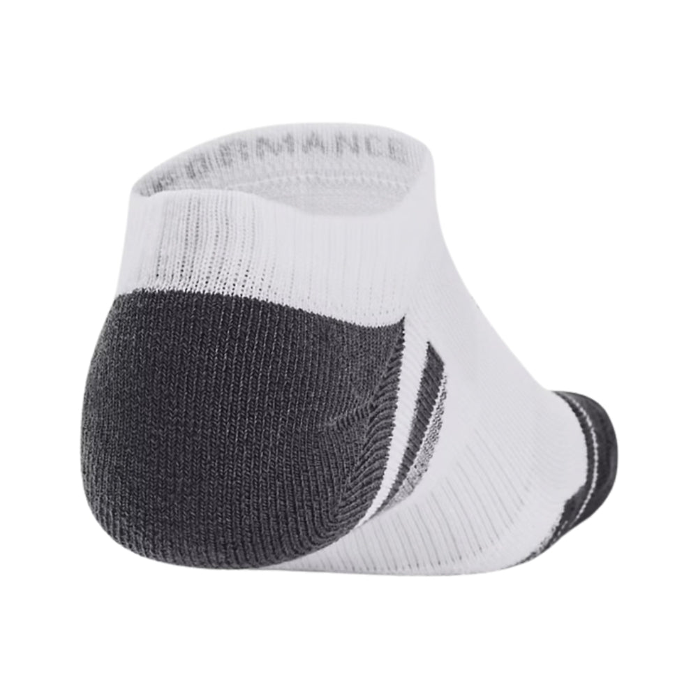 Under Amour Performance Tech Unisex 3-Pack No Show Socks - White