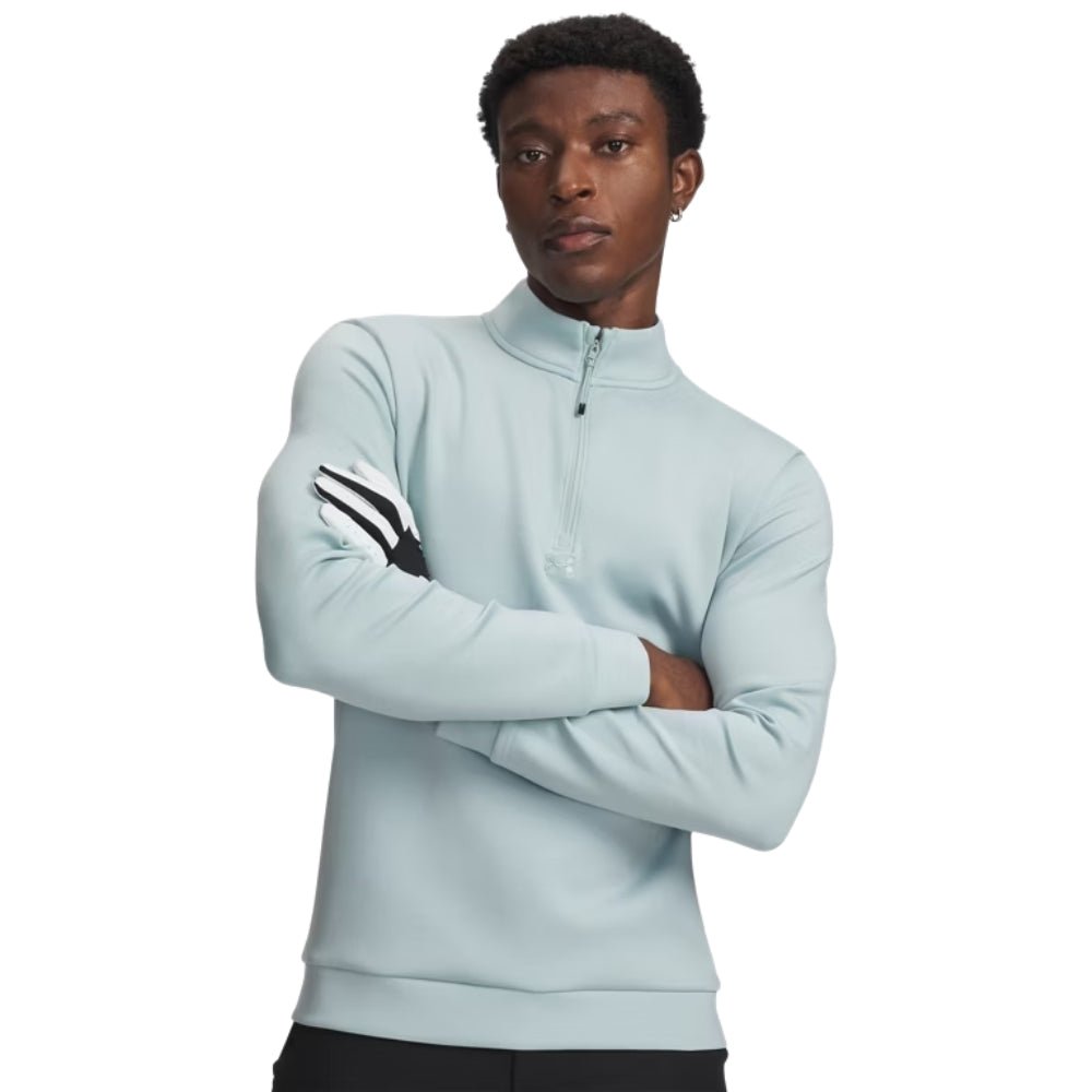 Under Armour Drive Men's Golf Jumper - Enamel Blue / Refresh Mint - Under Armour