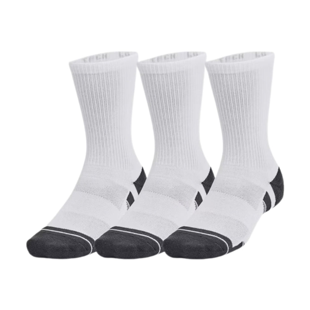Under Armour Performance Tech Unisex 3-Pack Crew Socks - White