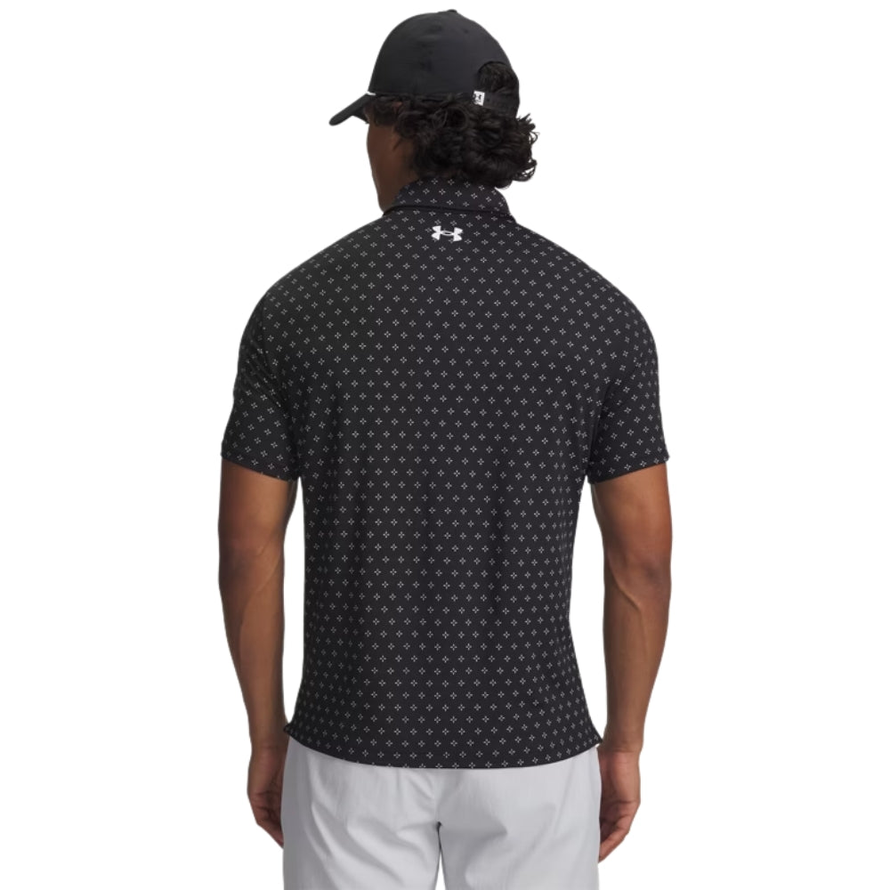 Under Armour Playoff 3.0 Printed Men's Polo - Black / White