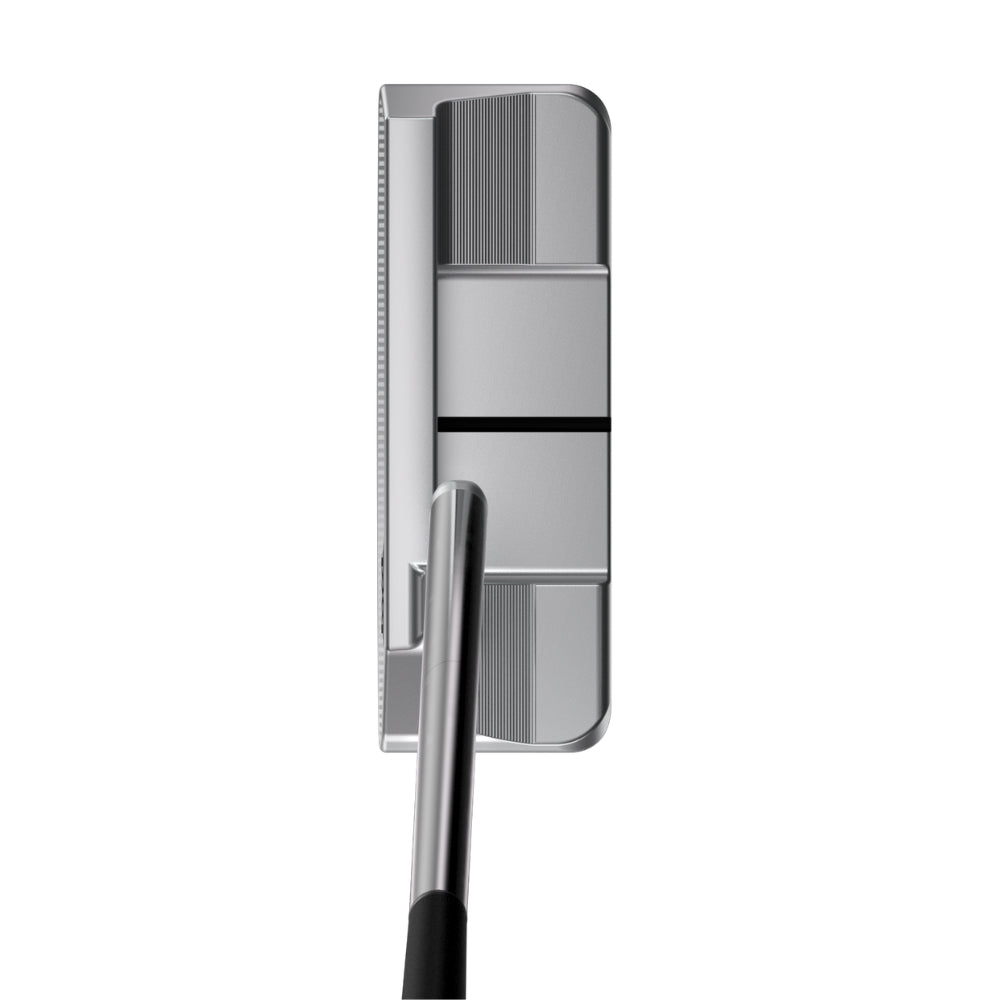 Golf putter head with a white background