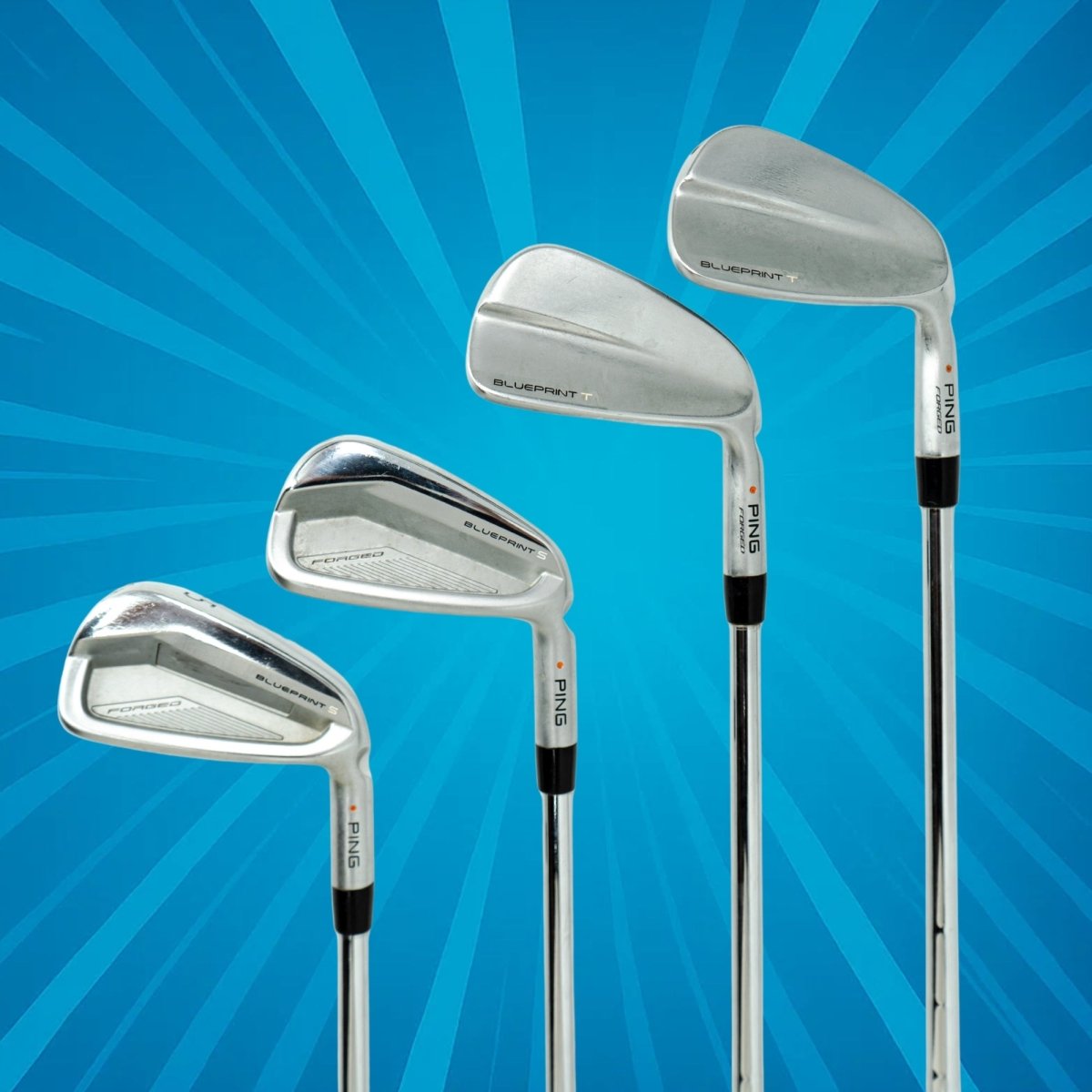 Ping Blueprint S/T & i230 Combo Irons / 4 - 9 / Orange Dot / N.S Pro Modus3 Tour 105 X Shaft / X - Stiff - Ping