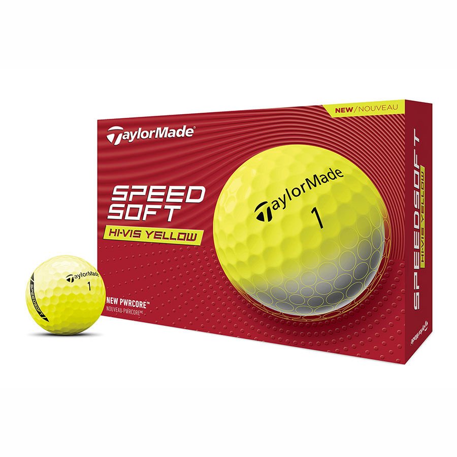 Taylormade SpeedSoft Hi Vis Yellow Golf Balls - TaylorMade