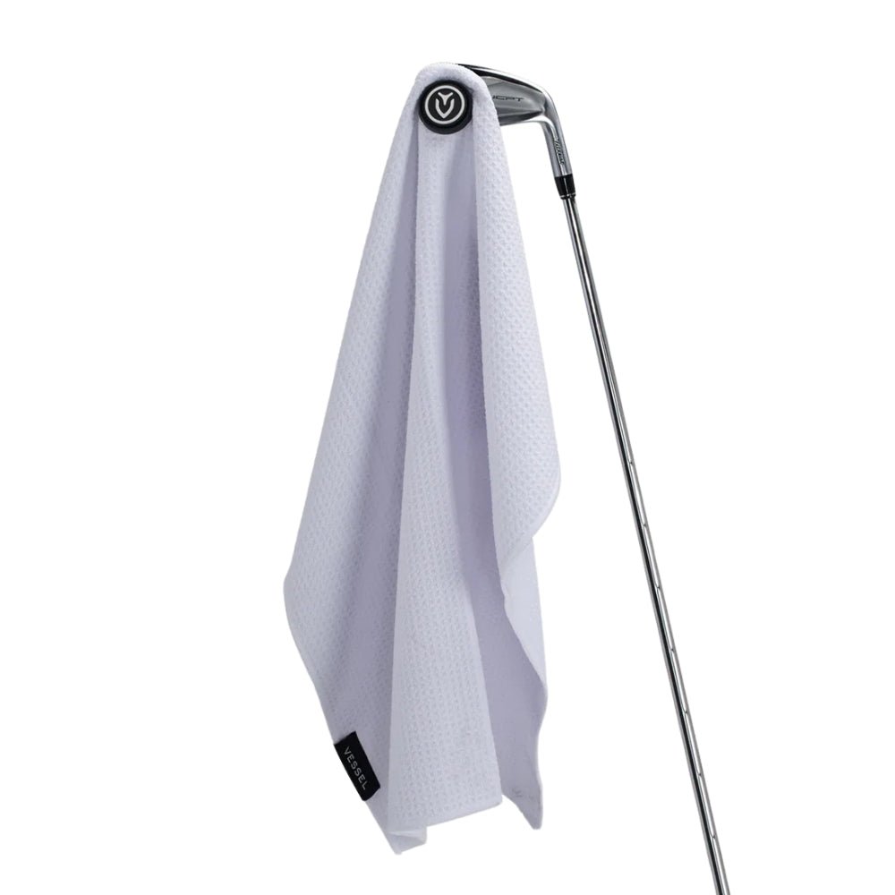 Vessel Magnetic Golf Towel 20" x 20" - White - Vessel