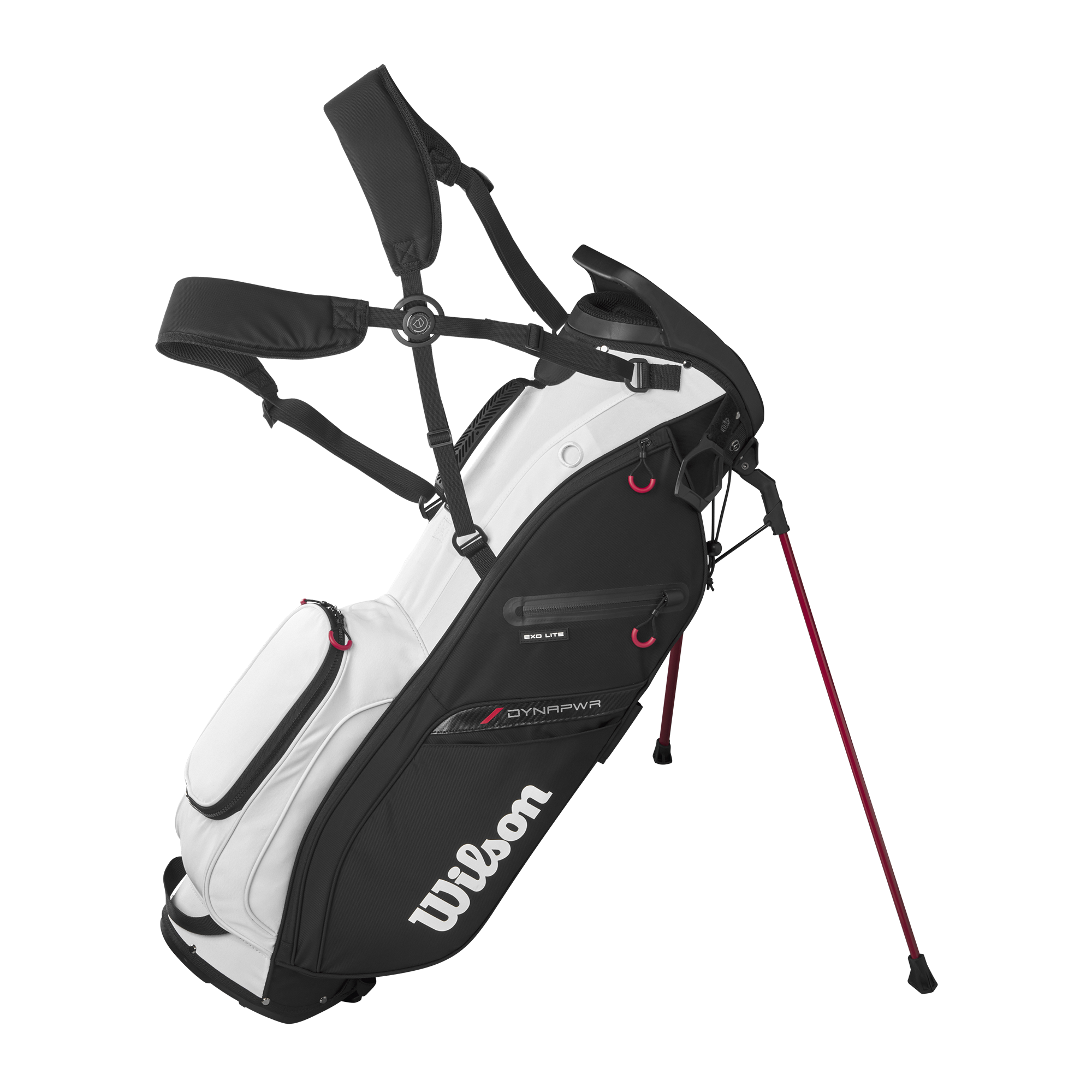 Wilson Exo Lite Golf Stand Bag - Black / Red / White
