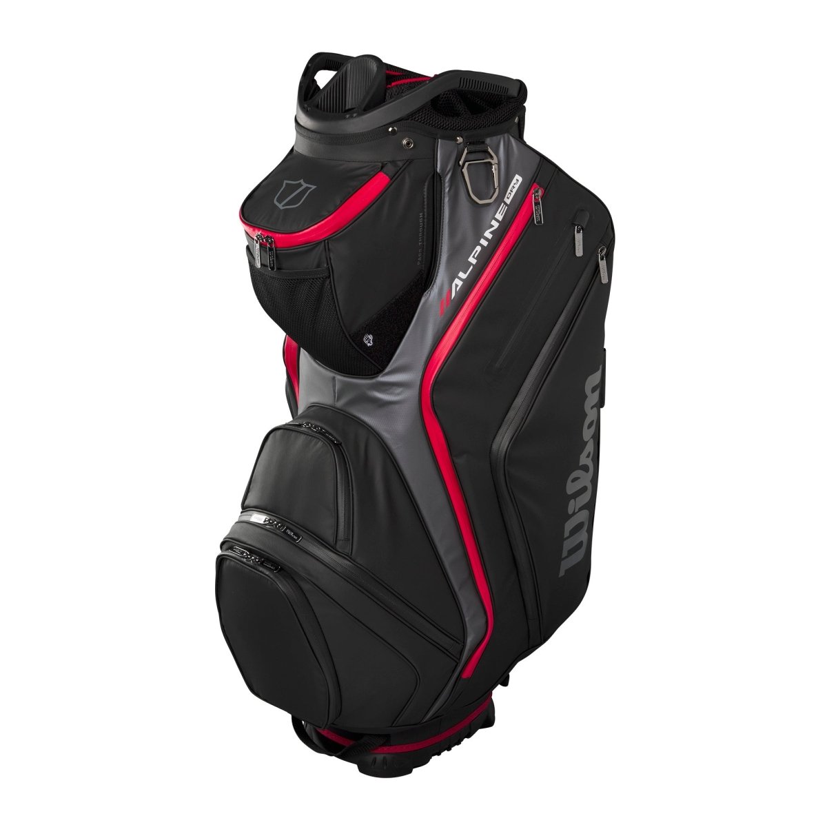 Wilson Alpine Dry Cart Bag - Black / Grey / Red - Wilson