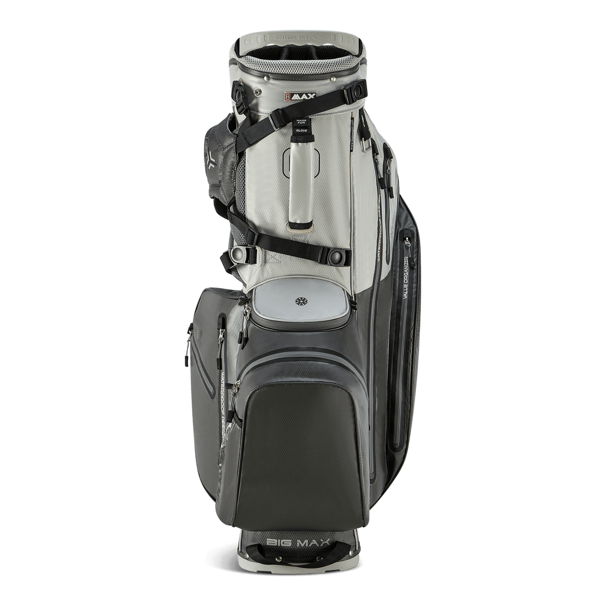 Big Max Aqua Hybrid 4 Golf Stand Bag - Grey / Silver