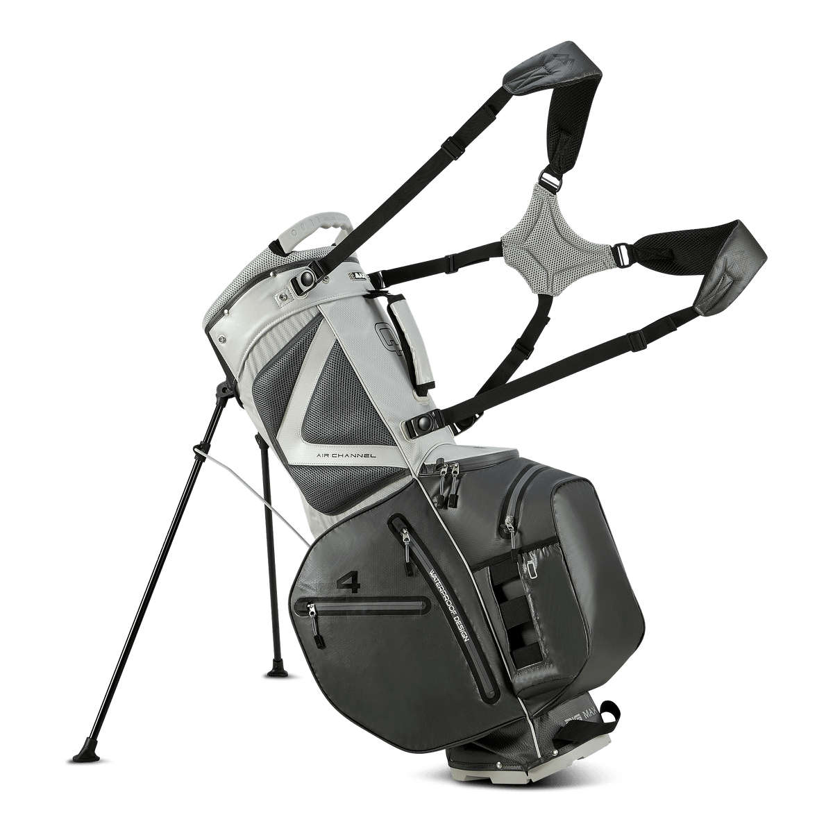 Big Max Aqua Hybrid 4 Golf Stand Bag - Grey / Silver
