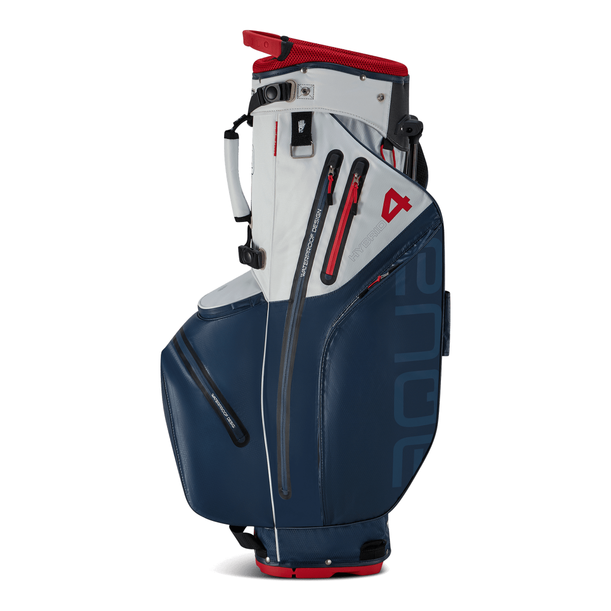 Big Max Aqua Hybrid 4 Golf Stand Bag - Navy / White / Red - Big Max