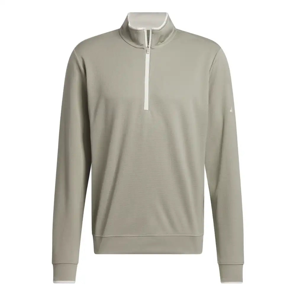 adidas UPF Lightweight 1/4 Zip Pullover - Silver Pebble