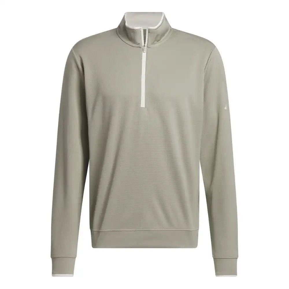 adidas UPF Lightweight 1/4 Zip Pullover - Silver Pebble - adidas