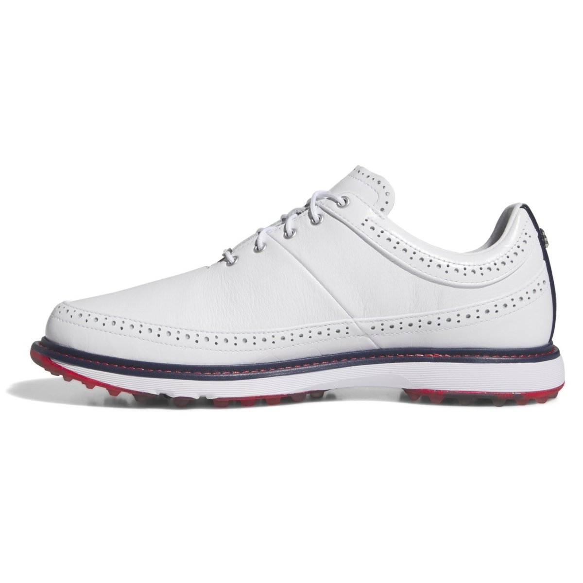adidas MC80 Spikeless Golf Shoes - White/Collegiate Navy/Better Scarlet - adidas
