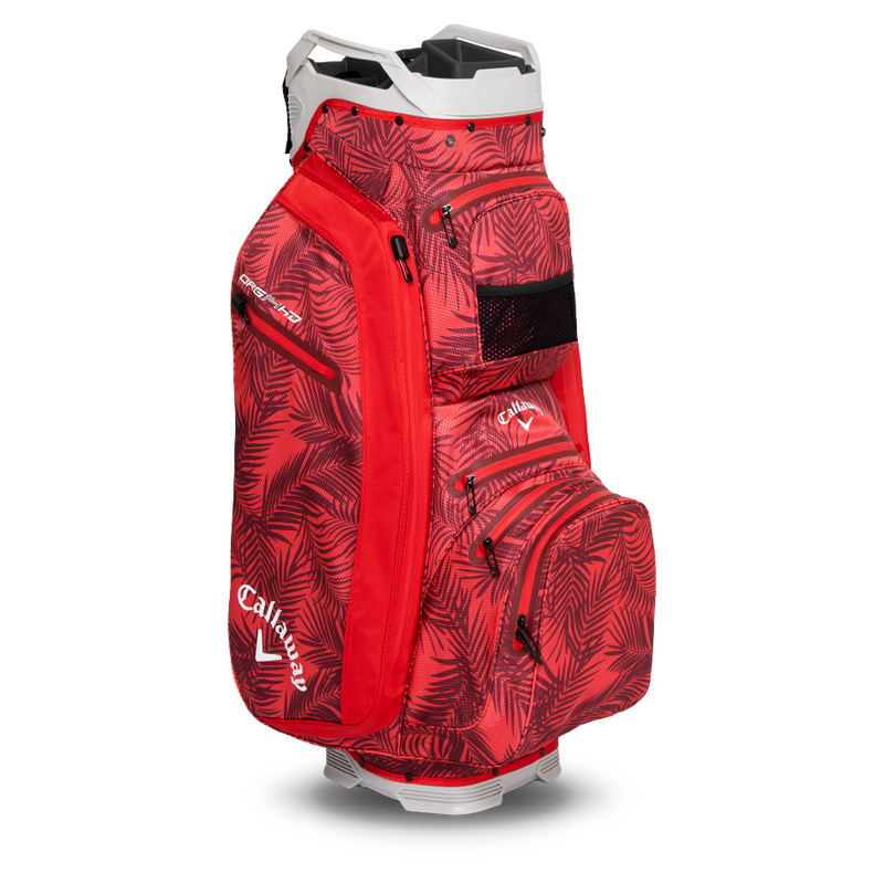 Callaway Org 14 HD Cart Bag 25 - Red Palms/Light Grey