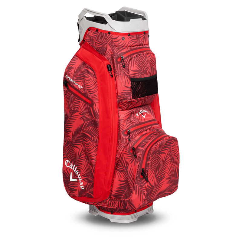 Callaway Org 14 HD Cart Bag 25 - Red Palms/Light Grey - Callaway