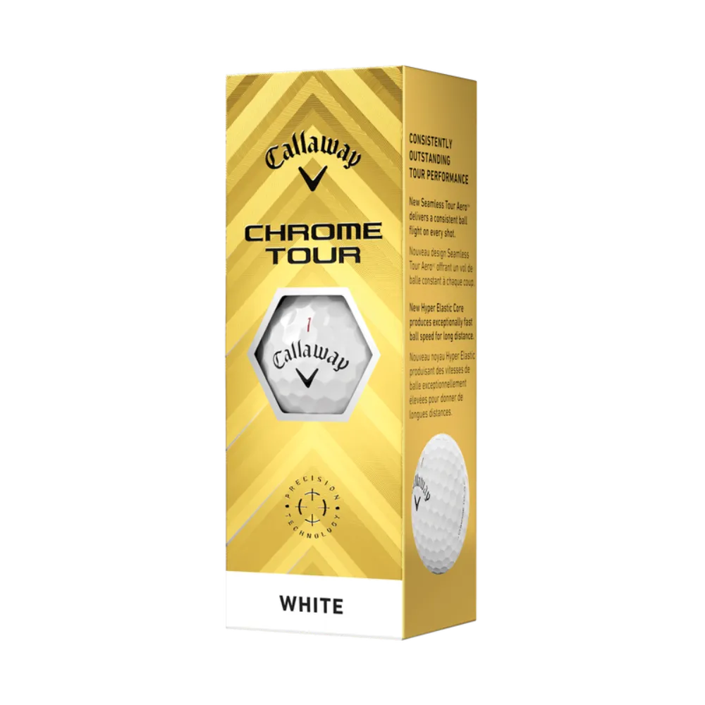 Callaway Chrome Tour Golf Balls (3 Ball Sleeve)