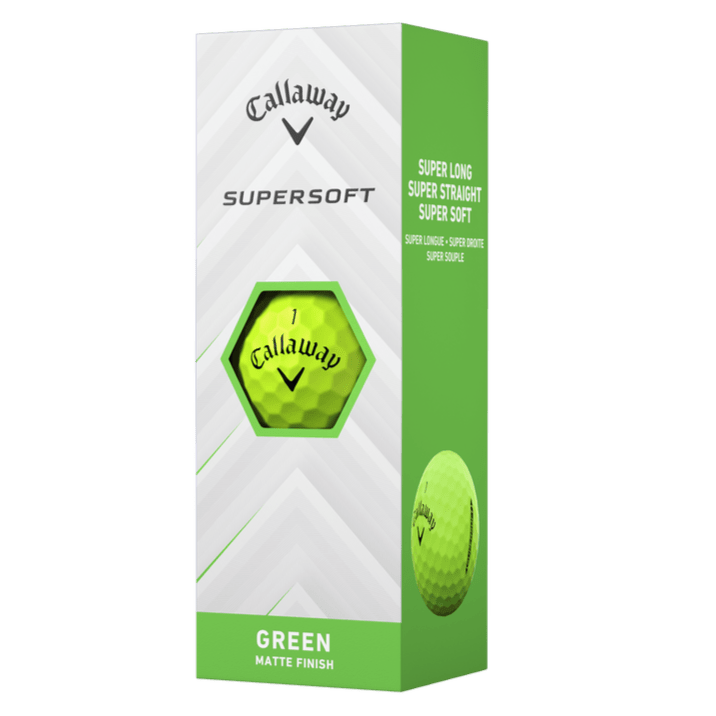Callaway Supersoft Matte Green Golf Balls (3 Ball Sleeve) - Callaway