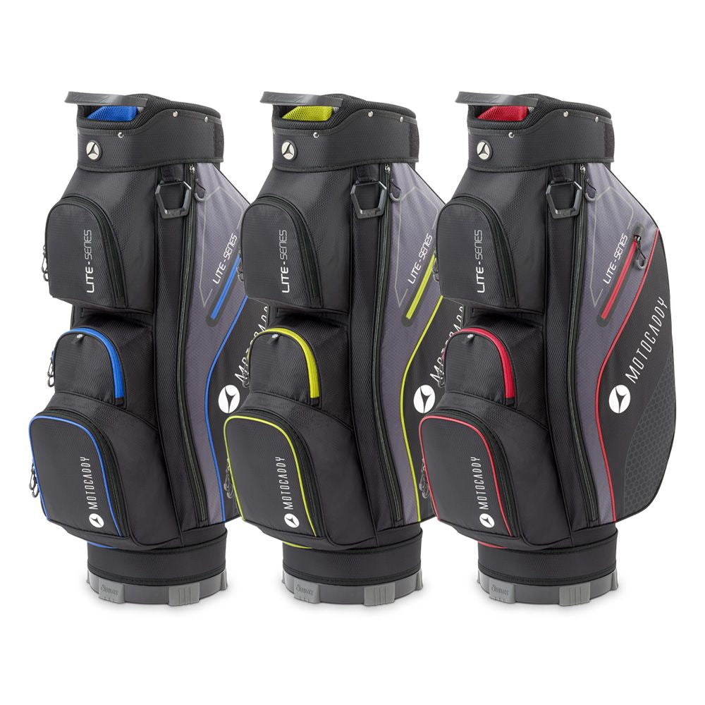 Motocaddy 2025 Lite Series Golf Cart Bag - Charcoal/Red