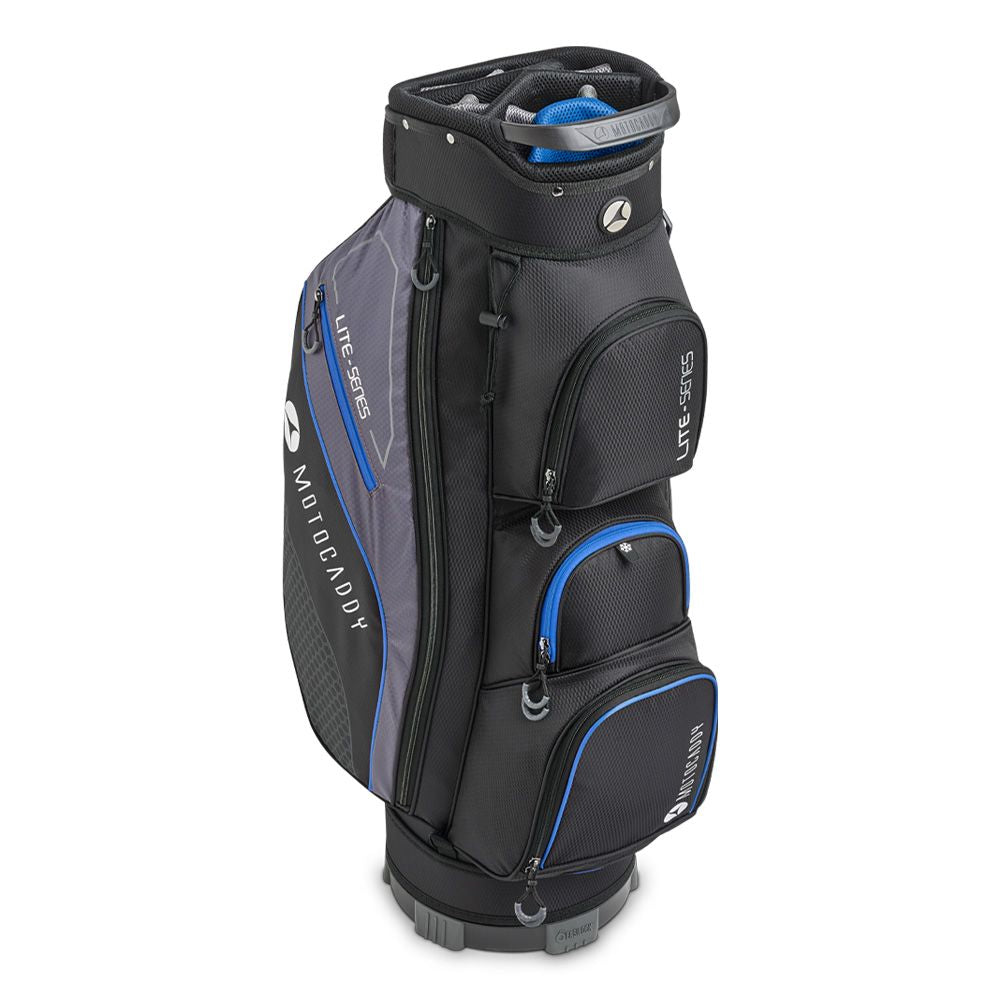 Motocaddy 2025 Lite Series Golf Cart Bag - Charcoal/Blue