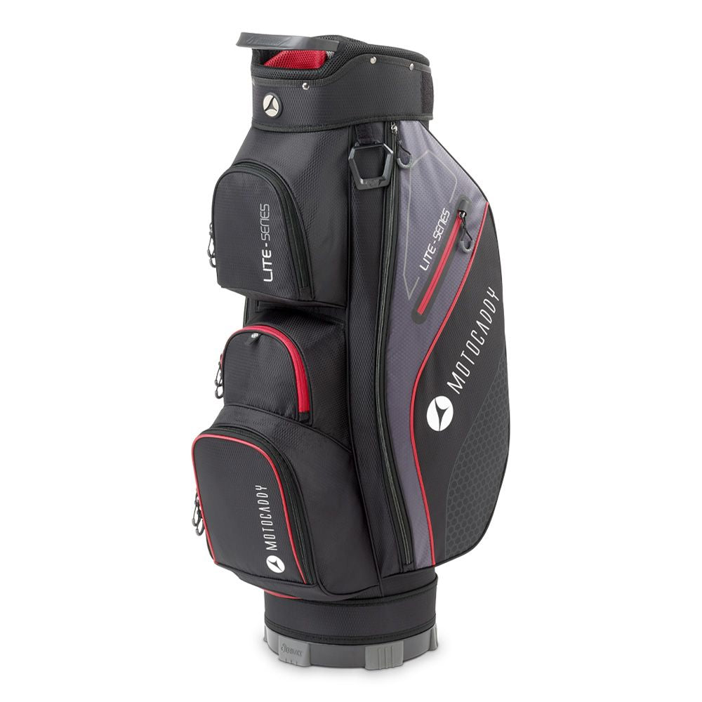 Motocaddy 2025 Lite Series Golf Cart Bag - Charcoal/Red
